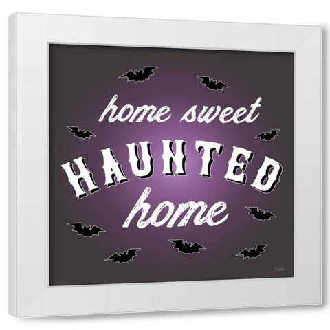 Haunted Bats White Modern Wood Framed Art Print by Carpentieri, Natalie