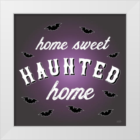 Haunted Bats White Modern Wood Framed Art Print by Carpentieri, Natalie