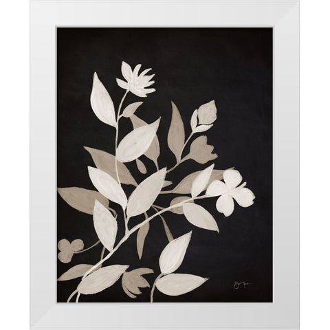 Midnight Silhouette I White Modern Wood Framed Art Print by Tava Studios