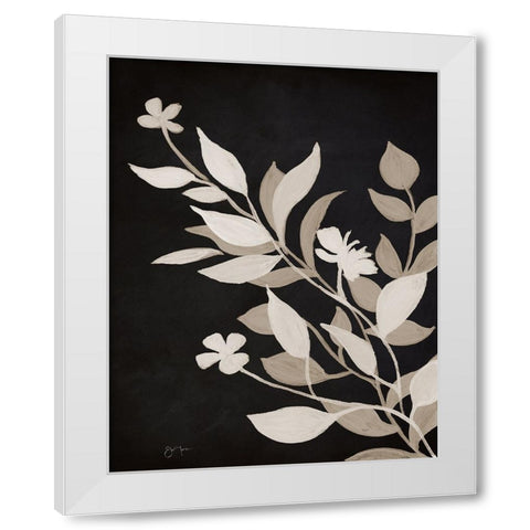 Midnight Silhouette II White Modern Wood Framed Art Print by Tava Studios