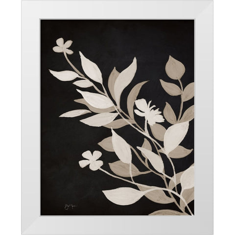 Midnight Silhouette II White Modern Wood Framed Art Print by Tava Studios