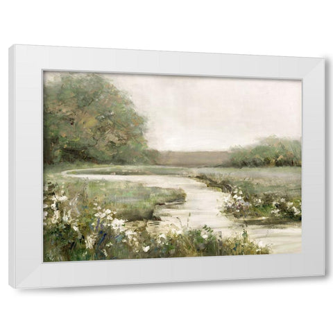 Quiet Path White Modern Wood Framed Art Print by Swatland, Sally