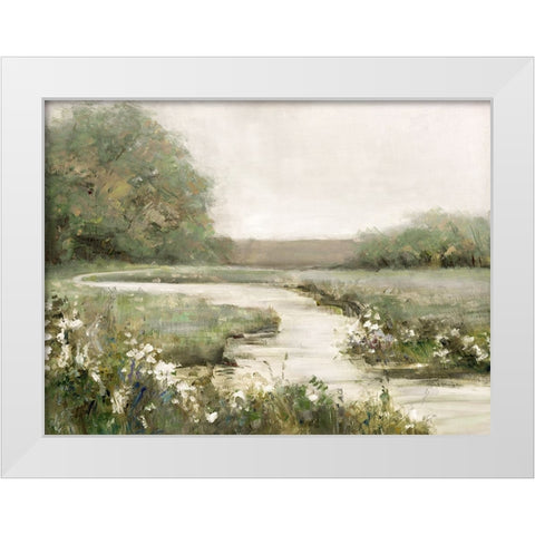 Quiet Path White Modern Wood Framed Art Print by Swatland, Sally