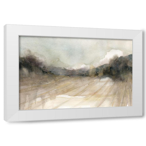 Abstract Fields White Modern Wood Framed Art Print by Robinson, Carol