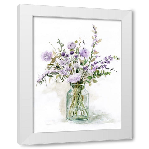 Purple Passion I White Modern Wood Framed Art Print by Robinson, Carol