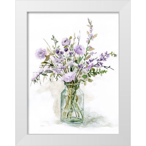 Purple Passion I White Modern Wood Framed Art Print by Robinson, Carol