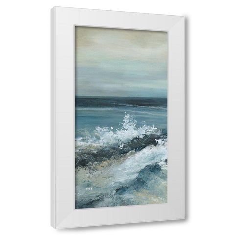 Converging Currents I White Modern Wood Framed Art Print by Robinson, Carol