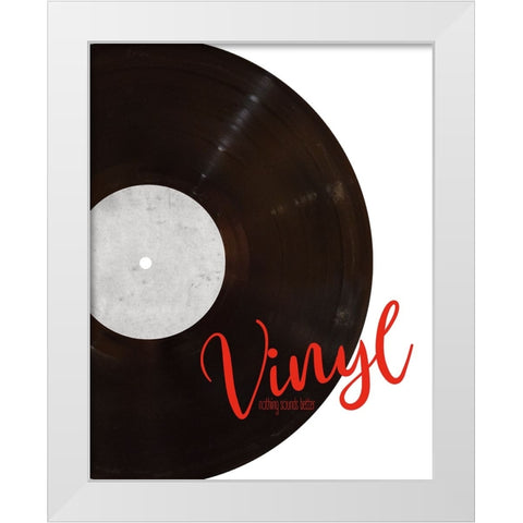 Vinyl White Modern Wood Framed Art Print by Craven, Katrina