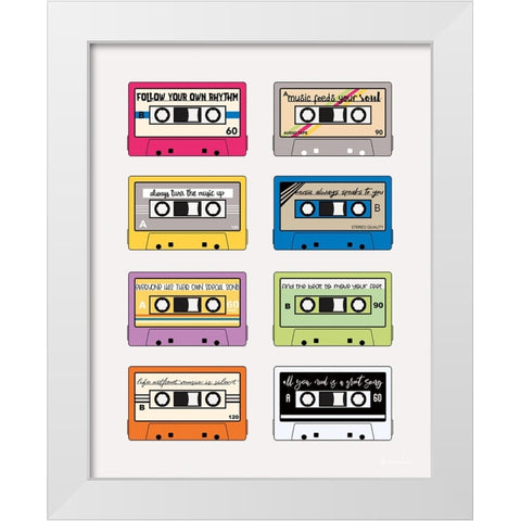 Musical Inspiration White Modern Wood Framed Art Print by Santiago, Daniela
