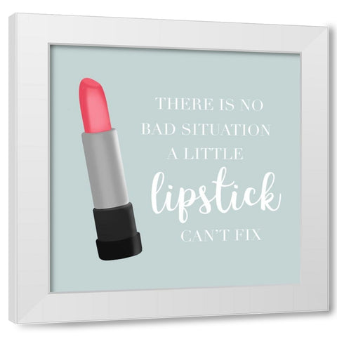 A Little Lipstick White Modern Wood Framed Art Print by Carpentieri, Natalie