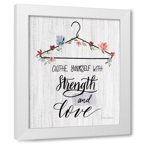 Strength and Love White Modern Wood Framed Art Print by Brockmon, Kristen