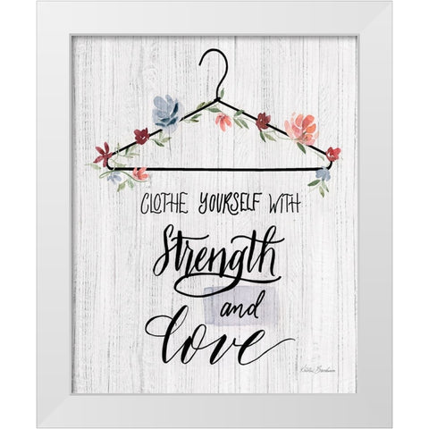 Strength and Love White Modern Wood Framed Art Print by Brockmon, Kristen