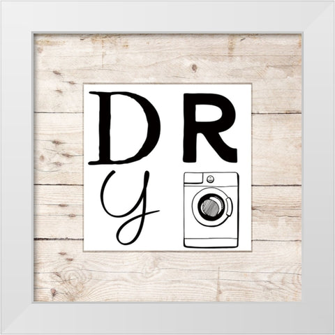 Dry White Modern Wood Framed Art Print by Santiago, Daniela