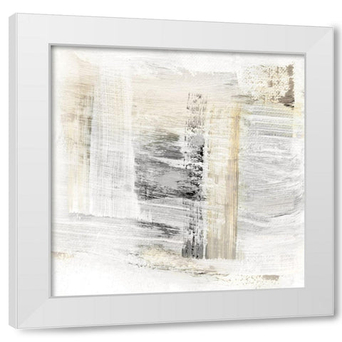Swept Abstract White Modern Wood Framed Art Print by Shapiro, Judith