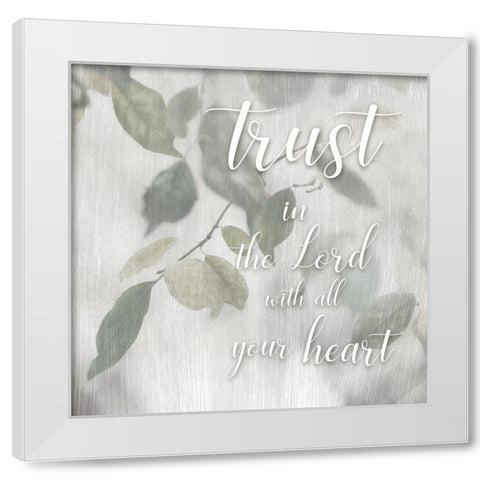 Trust In White Modern Wood Framed Art Print by Weisz, Irene