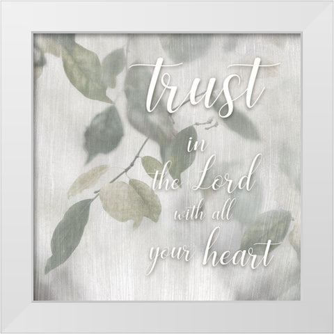 Trust In White Modern Wood Framed Art Print by Weisz, Irene