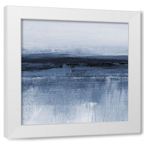 Severn in Cyan I White Modern Wood Framed Art Print by Jill, Susan