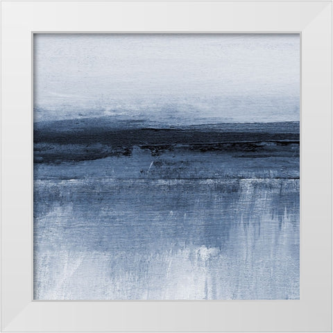 Severn in Cyan I White Modern Wood Framed Art Print by Jill, Susan