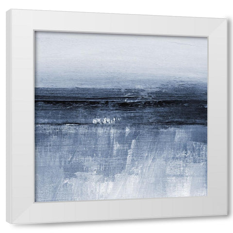 Severn in Cyan II White Modern Wood Framed Art Print by Jill, Susan