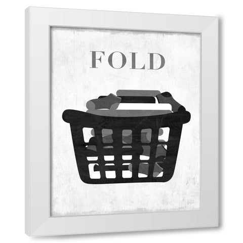 Fold White Modern Wood Framed Art Print by Carpentieri, Natalie
