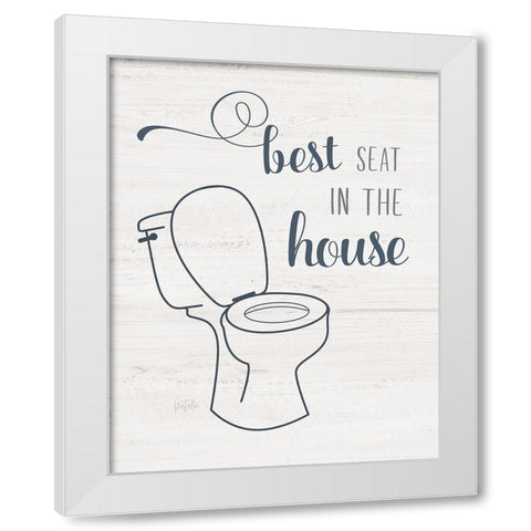 Best Seat White Modern Wood Framed Art Print by Carpentieri, Natalie
