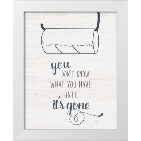 Until Its Gone White Modern Wood Framed Art Print by Carpentieri, Natalie