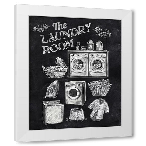 Laundry Room White Modern Wood Framed Art Print by Knutsen, Conrad