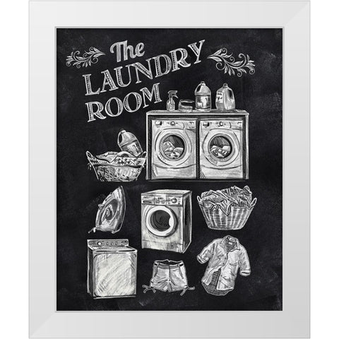 Laundry Room White Modern Wood Framed Art Print by Knutsen, Conrad