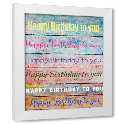 Birthday Song White Modern Wood Framed Art Print by Knutsen, Conrad