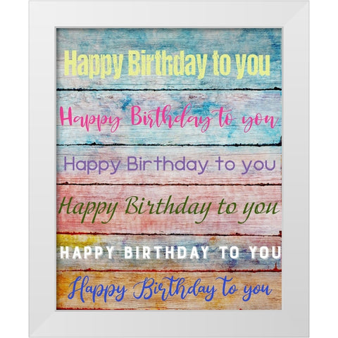 Birthday Song White Modern Wood Framed Art Print by Knutsen, Conrad
