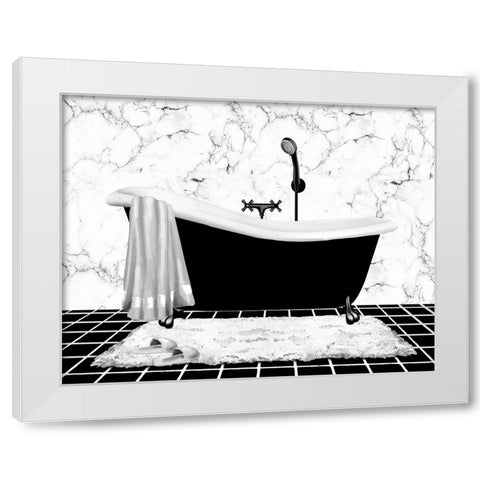 Modern Bath I White Modern Wood Framed Art Print by Knutsen, Conrad