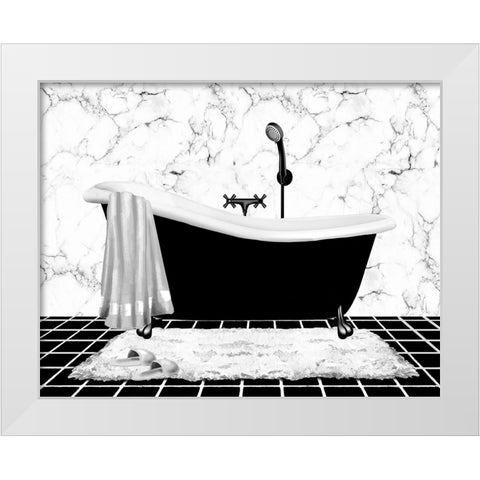 Modern Bath I White Modern Wood Framed Art Print by Knutsen, Conrad