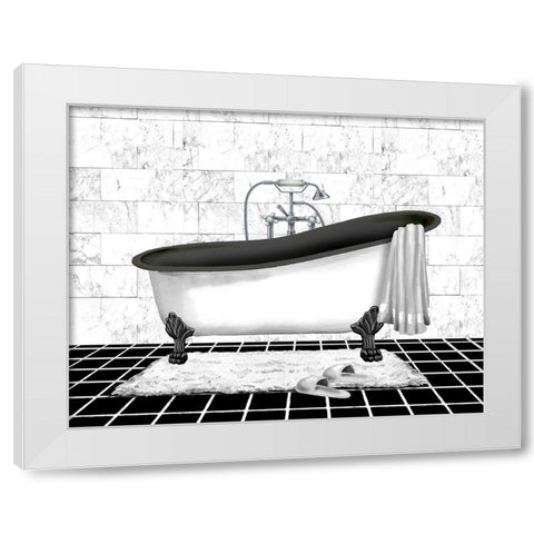Modern Bath II White Modern Wood Framed Art Print by Knutsen, Conrad