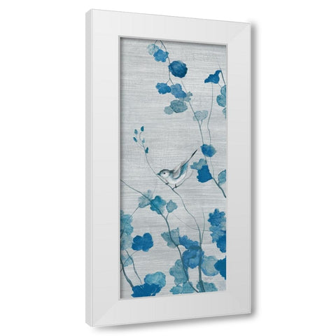 Blue Spring Song II White Modern Wood Framed Art Print by Tava Studios
