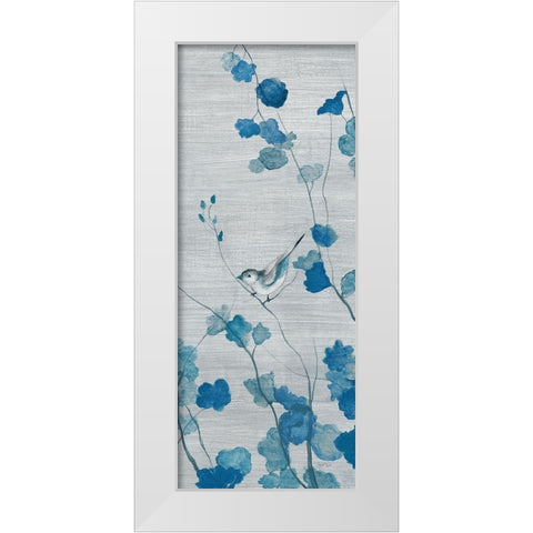 Blue Spring Song II White Modern Wood Framed Art Print by Tava Studios