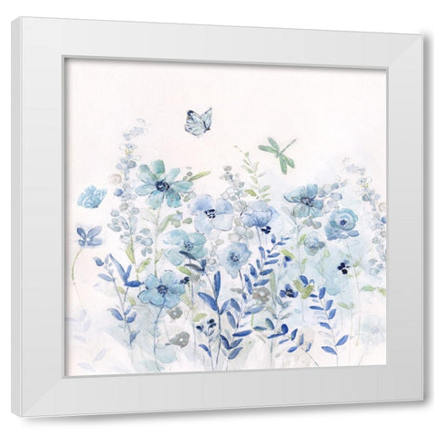 Fluttering Field II White Modern Wood Framed Art Print by Swatland, Sally