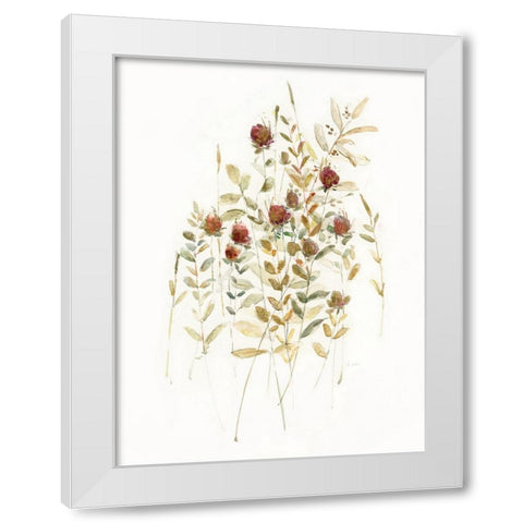Wildflower Breeze I White Modern Wood Framed Art Print by Swatland, Sally