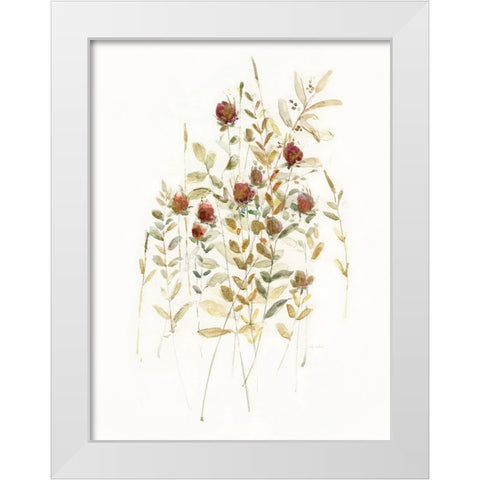 Wildflower Breeze I White Modern Wood Framed Art Print by Swatland, Sally