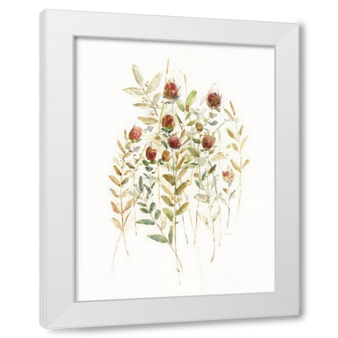 Wildflower Breeze II White Modern Wood Framed Art Print by Swatland, Sally