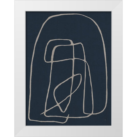 Shapes and Night Sky I White Modern Wood Framed Art Print by Jill, Susan
