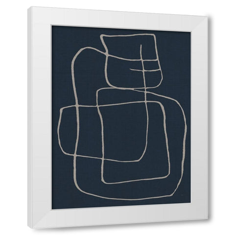 Shapes and Night Sky II White Modern Wood Framed Art Print by Jill, Susan