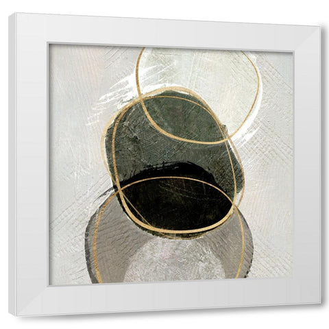 River Rock I White Modern Wood Framed Art Print by Jill, Susan