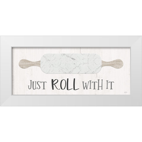 Roll With It White Modern Wood Framed Art Print by Carpentieri, Natalie