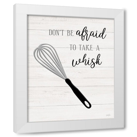 Take A Whisk White Modern Wood Framed Art Print by Carpentieri, Natalie