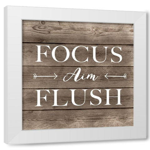 Focus Aim Flush White Modern Wood Framed Art Print by CAD Designs