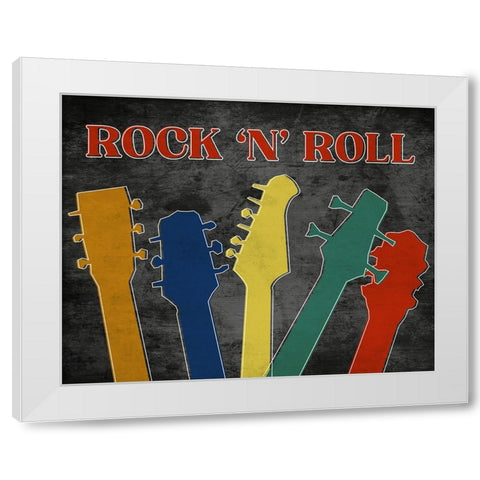 Rock and Roll White Modern Wood Framed Art Print by Craven, Katrina
