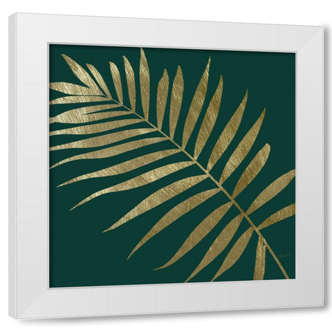 Emerald and Gold II White Modern Wood Framed Art Print by Craven, Katrina