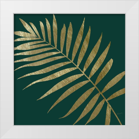Emerald and Gold II White Modern Wood Framed Art Print by Craven, Katrina