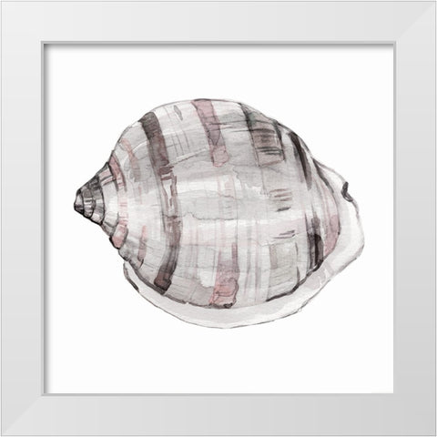 Blush Shell I White Modern Wood Framed Art Print by Robinson, Carol