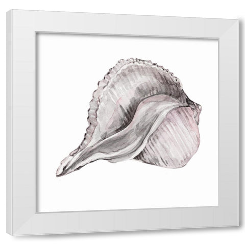 Blush Shell II White Modern Wood Framed Art Print by Robinson, Carol